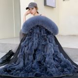 New style style overcomes female fox fur inner lining, autumn and winter fur coat, detachable medium length women's coat