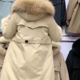 New Style Style Overcomes Female Detachable Rex Rabbit Fur Inner Liner American Raccoon Fur Collar Fashion Slim Fit Fur Coat Female