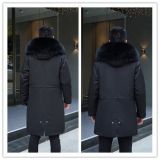 Parka men's mid length fur integrated mink inner liner genuine leather fur men's mink coat Nick coat