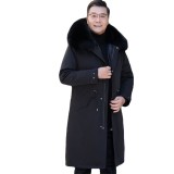 New parka men's winter otter rabbit fur fur integrated long fur coat with detachable inner liner