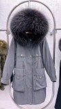 New style style overcomes female otter rabbit fur inner lining raccoon fur collar long fashionable casual fur coat for women in autumn and winter