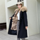New style style overcomes female fox fur inner lining, autumn and winter fur coat, detachable medium length women's coat