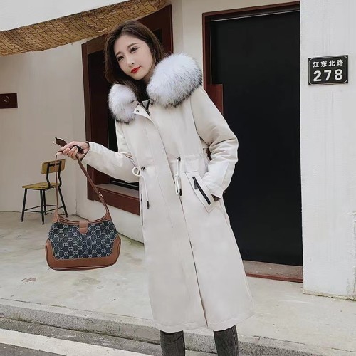 New Detachable Rex Rabbit Fur Inner Liner Pai Overcomes Women's Long Autumn/Winter True Fur Grass Coat Women's Slim Fit Coat