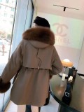 New style style overcomes female otter rabbit fur detachable inner lining, real fur, fox fur collar, Haining fur coat, female