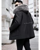 New parka winter men's detachable otter rabbit fur inner liner fox fur collar medium length fur coat for men