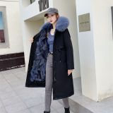 New style style overcomes female fox fur inner lining, autumn and winter fur coat, detachable medium length women's coat