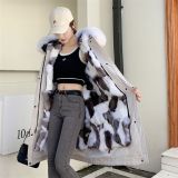 New style style overcomes female fox fur inner lining, autumn and winter fur coat, detachable medium length women's coat
