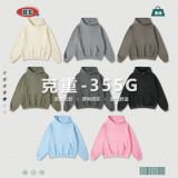 Men's autumn and winter plush hooded and washed sweatshirt Men's American fashion brand retro sexless hoodie