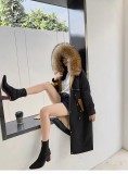 Anti season New Winter Fox True Hair Pie Overcomes Female Long Style Fashion Detachable Rex Rabbit Fur Inner Tank Fur Coat Female