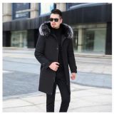 Parka men's detachable otter rabbit fur inner liner fur coat medium length fur integrated men's autumn and winter new style