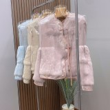New Chinese Style Chinese Style Rabbit Hair Grass Women's Winter High Grade Feeling Super Beautiful Cotton Coat New Fury Coat