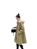 New style style overcomes female detachable otter rabbit fur inner liner, large raccoon fur collar, fashionable trench coat, long fur coat, female