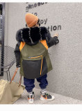 New Boys' Detachable Pie Overcomes Children's Baby Fur Coat Women's Rex Rabbit Inner Tank Mid length Winter