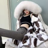 New style style overcomes female fox fur inner lining, autumn and winter fur coat, detachable medium length women's coat