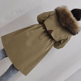 Winter New Detachable Pai Overcoming Coat Women's Mid length Over Knee Rex Rabbit Fur Inner Tank Fur Coat Young