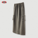 Autumn and Winter Spicy Girls' Retro Fashion Brand Wash and Plush Short Zipper Coat Half Skirt Set for Women