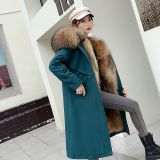 New Style Style Overcomes Virgin Hair Mink Inner Tank Detachable Green Root Mink Large Fur Collar Parker King Fur Coat