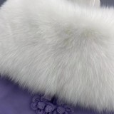 Haining New Style Pie Overcomes Female Detachable Rex Rabbit Fur Inner Tank Parker Coat Real Fox Fur Collar Fur Coat Female