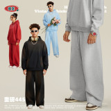 Men's Autumn and Winter Heavyweight Washed Vintage Straps Women's Hiphop Pants Street Fashion Brand Long Pants Couple