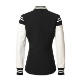 New Autumn Women's Slim Coat Suit Mature Temperament European and American Slim Fit Suit Women's Cotton