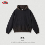 Men's Fashion American Brand Heavyweight Washed Waste Soil Short Sweater Men's Loose Casual Hoodie Hoodie Hoodie