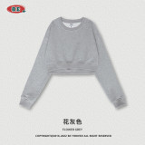 Women's Autumn and Winter New American Retro Open Navel Spicy Girl Short Sweater European and American Fashion Brand Spicy Girl Clothing
