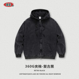 Men's Autumn and Winter American Vintage Fashion Brand Dirtyfit Heavy Industry Wash Woven Cotton Jacket for Men