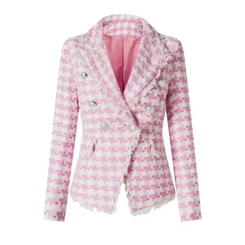 Suit Coat Women's Spring and Autumn New Korean Version British Style Top Short Retro Double breasted Slim Fit Suit