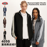 Men's autumn and winter outerwear suede zippered American jacket, versatile and lazy men's jacket