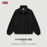 Men's Autumn and Winter Heavyweight Thickened Cotton Suede Zipper Coat American Casual Fashion Brand Top