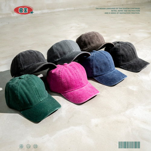 Children's Spring/Summer Washed Old Children's Duck Tongue Hat American Retro Trendy Brand Curved Eaves Baseball Hat Soft Top