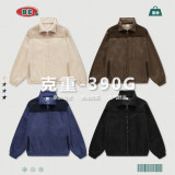 Men's Autumn and Winter Heavyweight Thickened Cotton Suede Zipper Coat American Casual Fashion Brand Top