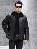 Winter Haining fur integrated inner liner for men's top layer cowhide leather coat jacket, thickened new style