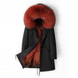 Pai Overcomes Female Imported Fox Fur Inner Liner Detachable Mid length Autumn/Winter New Fur Coat Women's Coat