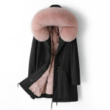 Haining Fur Coat Women's Winter New Style Style Style Overcoming Female Fox Fur Inner Liner Detachable Youth Coat