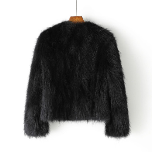 Young Fox Fur Grass Coat Women's Slim Short Double breasted Haining Winter New Fur Control