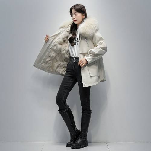 Pai Overcomes Women's Winter New Fox Fur Inner Tank Detachable Youth Fur Coat Women's Coat Small Man