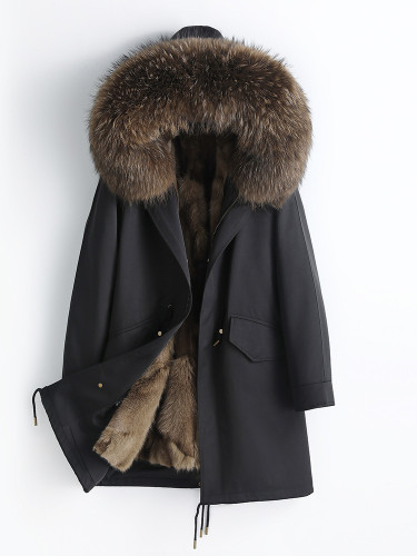 Haining Autumn and Winter Men's Hot selling Fur Coat Pi Overcomes Men's Fox Fur Inner Tank Detachable Pik Coat