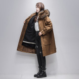 Pai Overcomes Popular Winter Rex Rabbit Fur Inner Gall Fox Fur Collar Fur Korean Version Loose Coat for Young Women