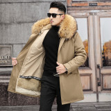 Parka men's fur coat detachable otter rabbit fur inner lining fox fur autumn and winter new coat collar