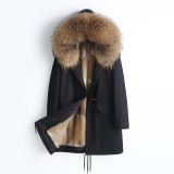 Pai Overcomes Female Green Root Sable Inner Tank Winter New Mink Fur and Grass Coat Detachable Fur Coat