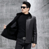 Winter Haining fur integrated inner liner for men's top layer cowhide leather coat jacket, thickened new style