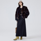 Haining Fur New Winter Fur Coat Fur One Piece Female Fox Fur Canmao Small and Young Style