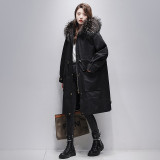 Pai Overcoming Women's Winter New Silhouette Fur Coat Medium Long Rex Rabbit Hair Inner Sleeve Detachable Young Style