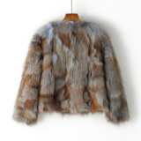 Finland imported Kanmao Fox Fur Grass Coat Women's Winter Short Fur Fashion Slim Young Style