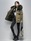 Haining Fur Pie Overcomes Women's Winter New Fox Fur Inner Liner Detachable Young Mid length Coat