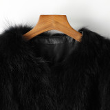 Haining Autumn and Winter New Fox Fur Grass Coat Women's Fur One Piece Fur Coat Fashion Short Style