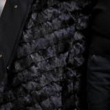 Parker suit men's detachable mink fur inner liner, medium length fur integrated winter men's Nick suit fur jacket