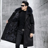 Pai Overcoming Men's Winter Fox Fur Inner Tank Men's Fur Coat Medium Long Detachable Fur Integrated Men's