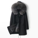 Parka men's fur coat detachable otter rabbit fur inner lining fox fur autumn and winter new coat collar